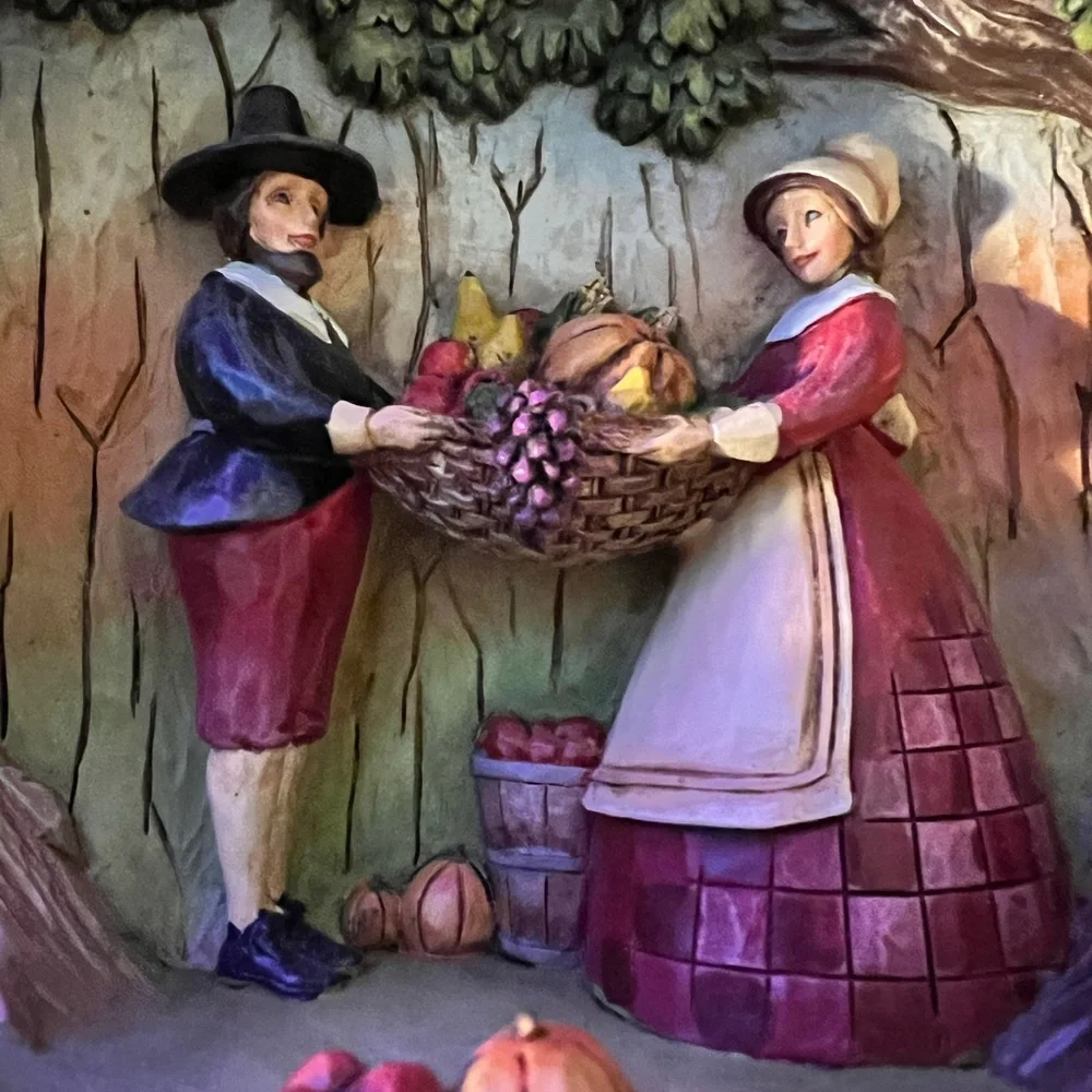 Jim Shore Heartwood Creek Blessings of the Harvest Quilt Massachusetts Pumpkin - Picture 4 of 10